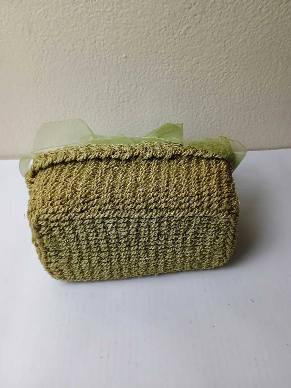 Green Woven Basket Gift Set with Two Cream Jar Candles - Pearberry Lily Of The V